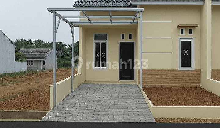 tampak depan rumah ready stock dekat stasiun