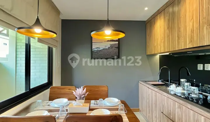 dapur apartment mewah di dalam resort