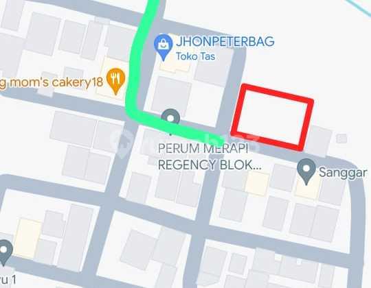 tampak depan tanah exclusive dalam perumahan merapi