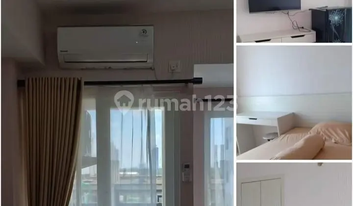 ruang keluarga apartemen urban height residences furnished