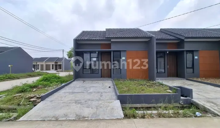 tampak depan rumah subsidi sistem cluster cicilan