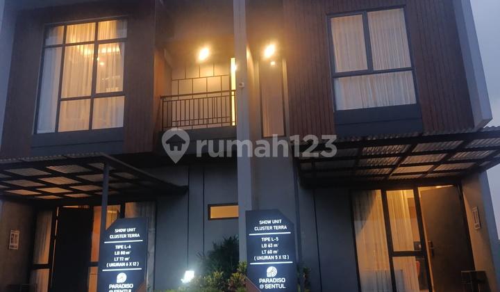tampak depan cluster 2 lantai fasililitas mall