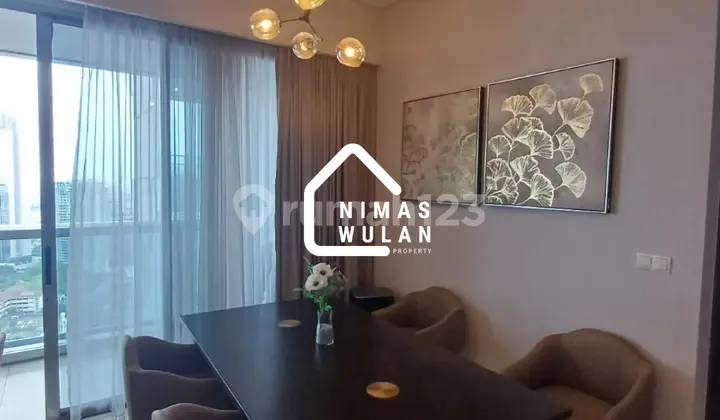 ruang makan disewakan anandamaya residence apartement full