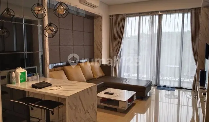 ruang tamu jual apartemen marigold nava park
