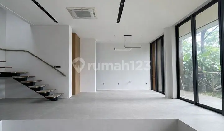 ruang keluarga rumah arsitek design foresta bsd