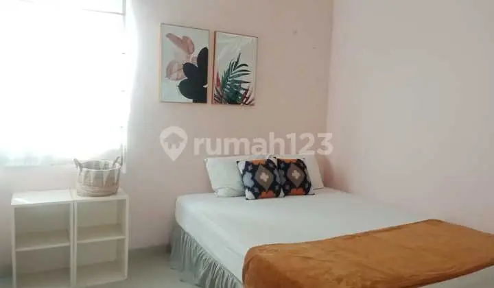 kamar tidur villa rancamaya furnish kolam renang
