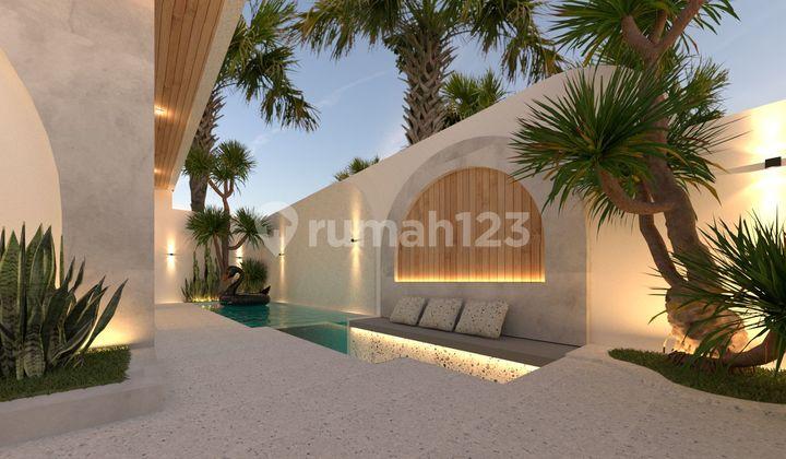kolam renang villa fully furnished design mediterranean