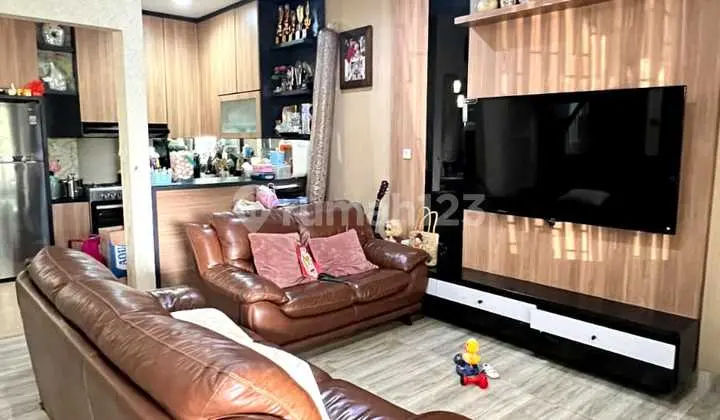 ruang tamu rumah 8x12 3kt semi furnished