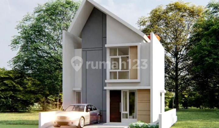 tampak depan rumah cantik modern di isana