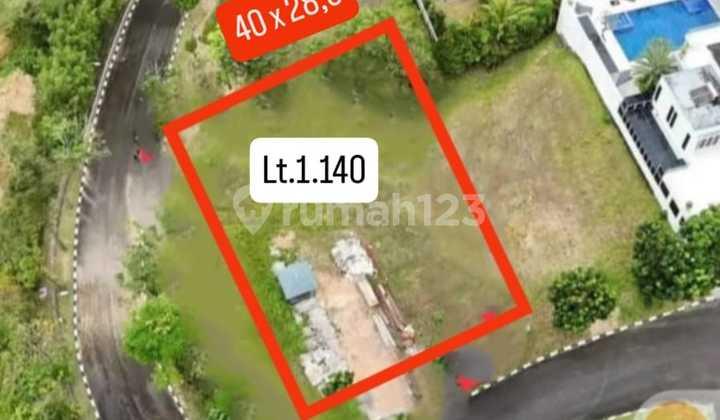tampak depan kavling 1.140 m² lokasi elite