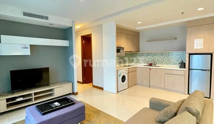 ruang keluarga apartemen dijual habitare hotel rasuna