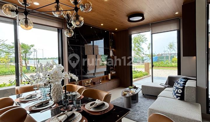 ruang keluarga rumah 2 lantai di anthura