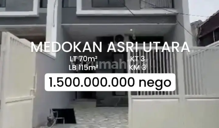 tampak depan rumah baru gress 2 lantai