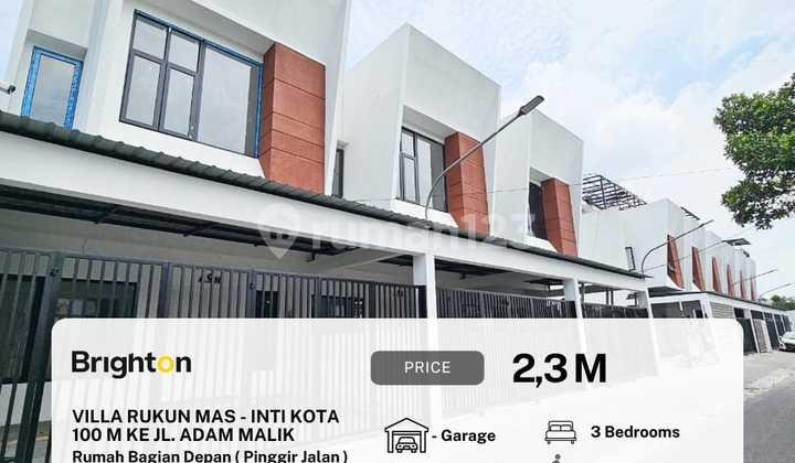 tampak depan villa rukun mas- inti kota