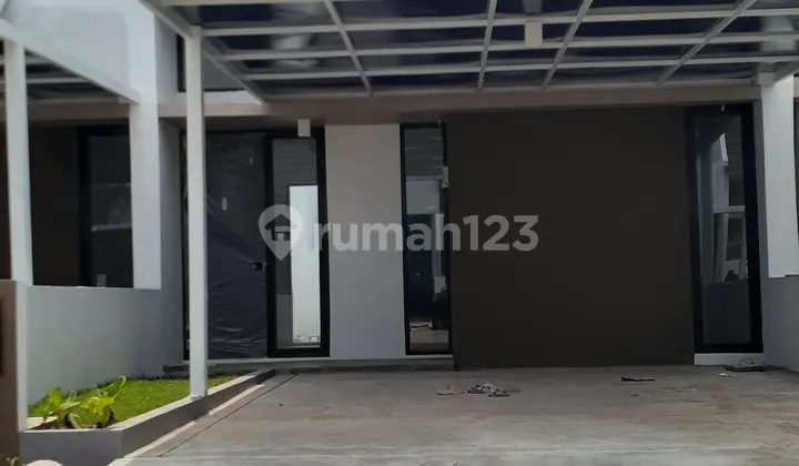 tampak depan rumah 1 lantai minimalis modern