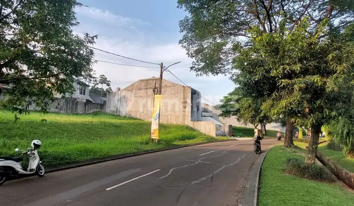 tampak depan kavling cluster elite view danau