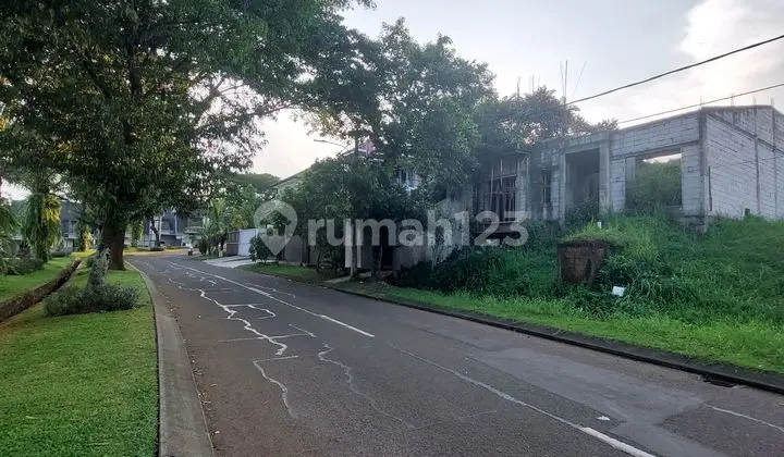 tampak depan kavling cluster elite view danau