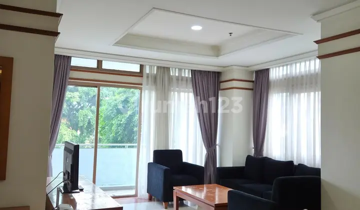 ruang keluarga apartment 2 br di somerset