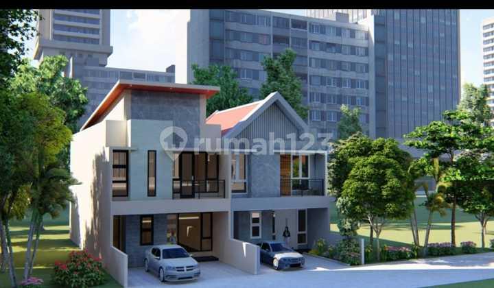 tampak depan dijual rumah manyar tirtoyoso surabaya