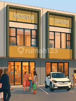 tampak depan ruko hanya 1 m-an indica