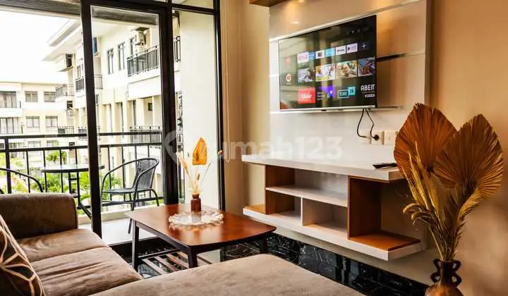 ruang keluarga apartment 2 br furnished grand