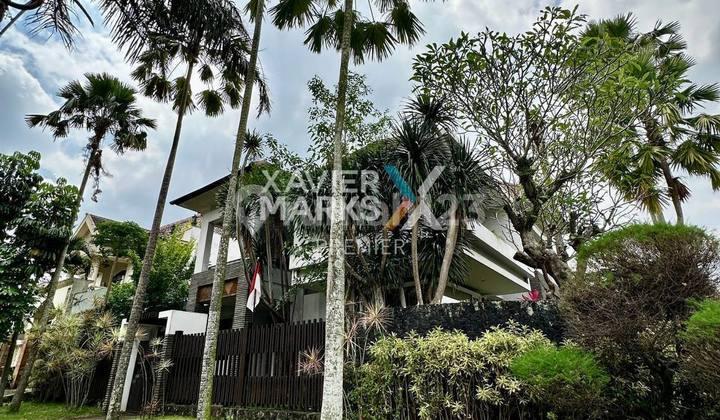 tampak depan rumah high ceiling di premium