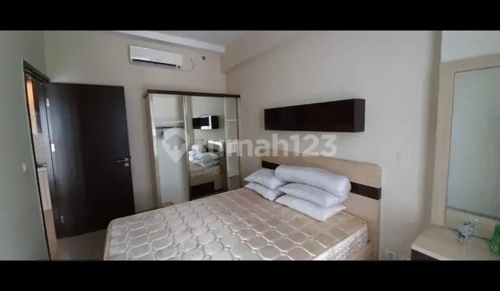 kamar tidur apartemen furnished 1br saveria bsd