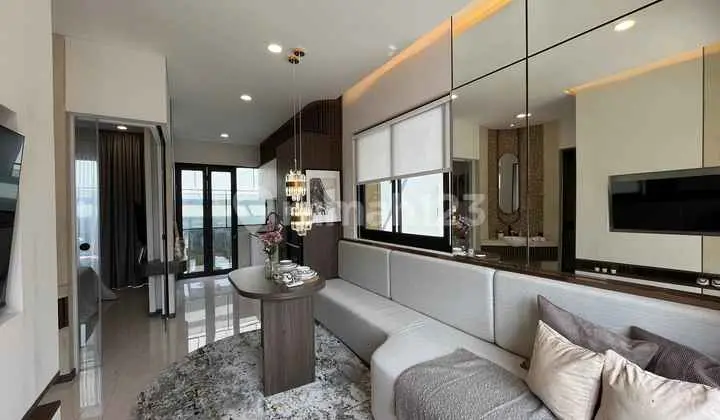 ruang tamu rumah 1 lantai minimalis di