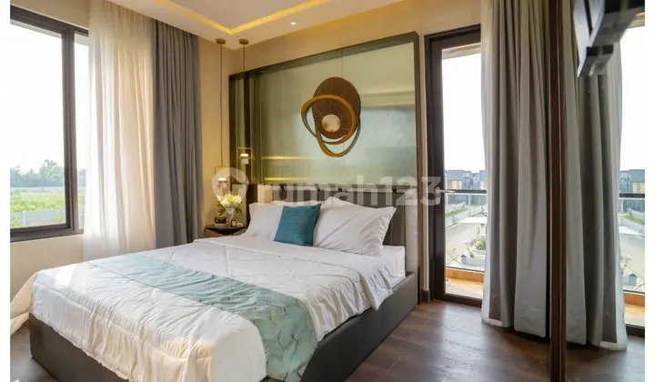 kamar tidur rumah 3 lantai di atang