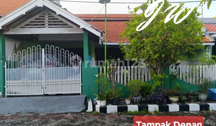 tampak depan dijual rumah murah rungkut harapan