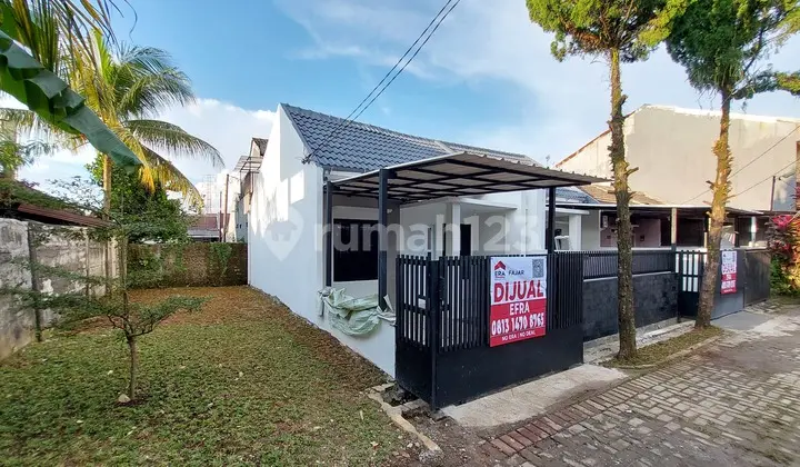 tampak depan rumah sejuk bogor raya minimalis
