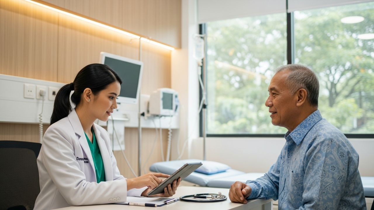 a doctor consulting a patient
