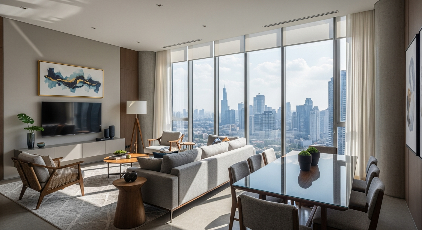 A realistic interior photo of a modern apartment