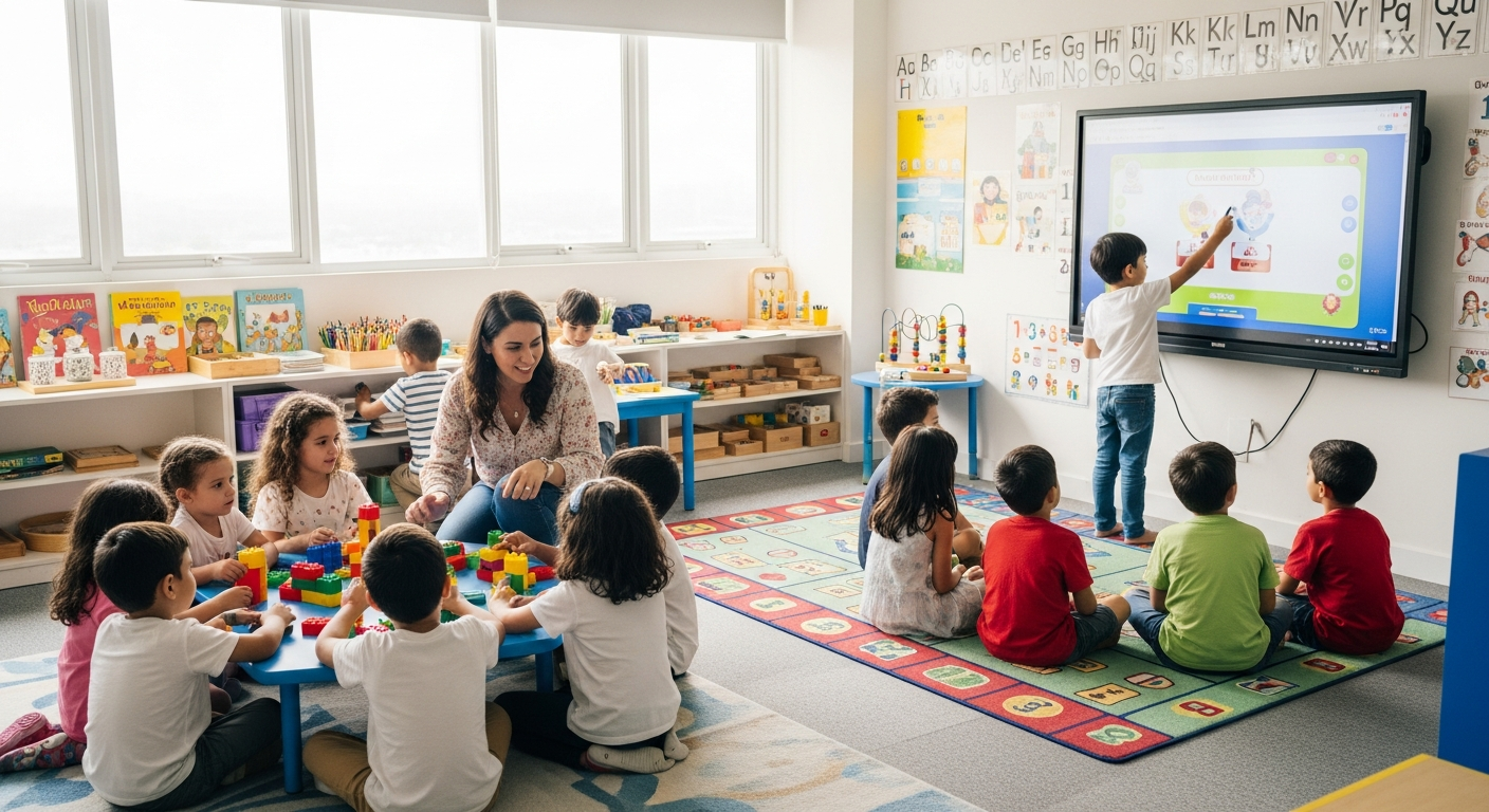 nternational kindergarten classroom in Indonesia,