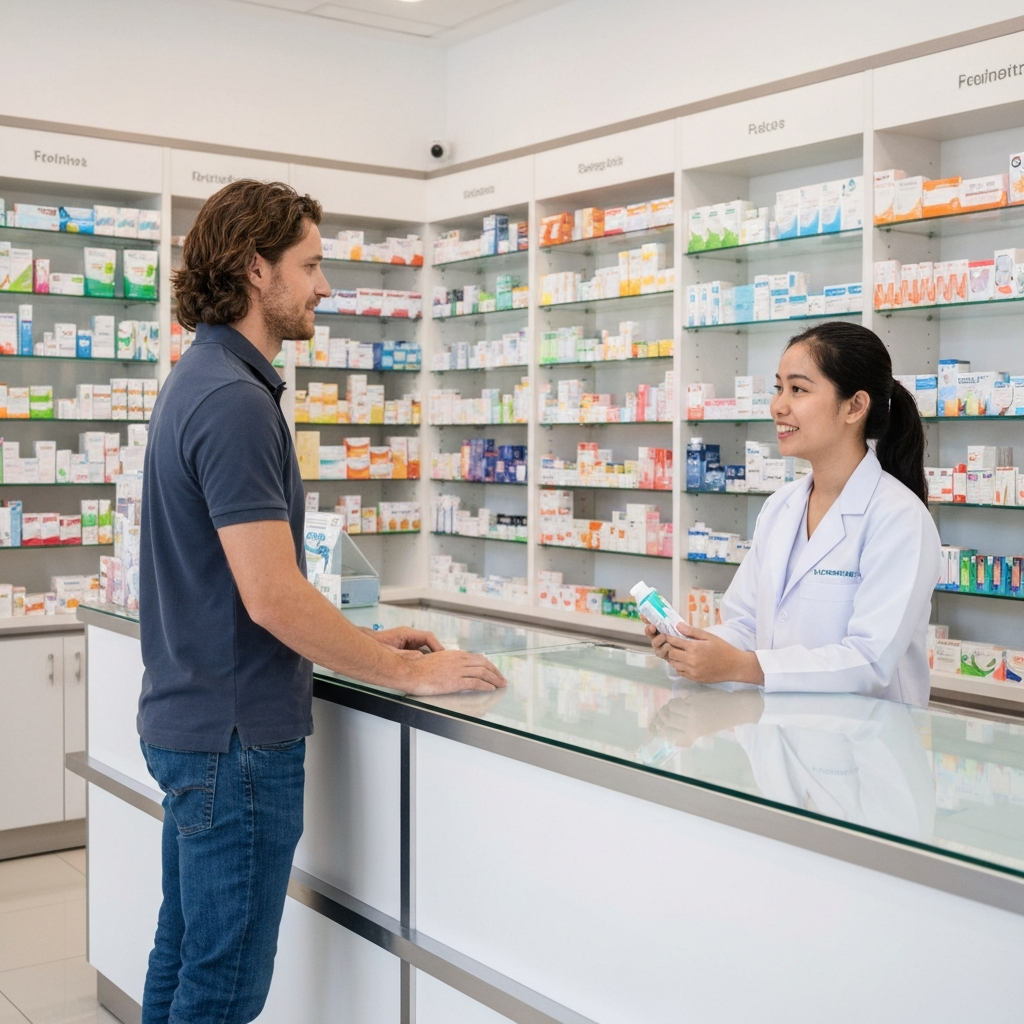 well-organized pharmacy in Indonesia