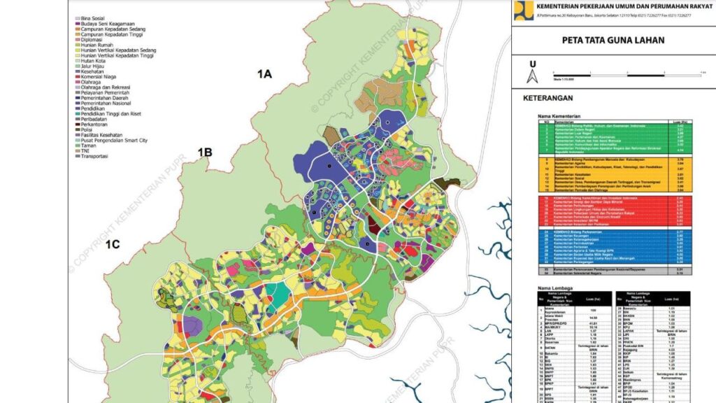 Peta IKN Nusantara: Luas, Batas Wilayah, dan Pembagian Zonasi