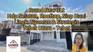 Brand New 3Lt Dgn Rooftop, Hdp Selatan, Siap Huni, di Tebet Utara