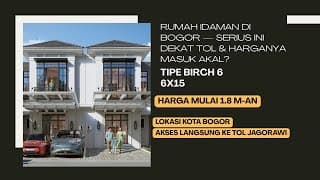 2-Storey House | Eligible for Mortgage | Near Places of Worship | Toll Road Access | The Mutiara Bogor