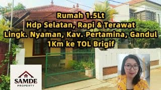 1.5-Story House, South Orientation, Neat & Well-Maintained, Pertamina Plot, Gandul