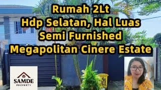 2-Story House, South Facing, Corner Lot, Semi-Furnished, in Megapolitan