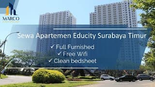 Apartement Educity Pakuwon City Furnished Bagus Flooring Kayu