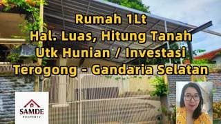 Rumah Hitung Tanah, Utk. Hunian / Investasi di Terogong, Cilandak