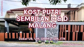 Kost Putri di Sigura-Gura Dekat Universitas Brawijaya, Negeri Malang, Nyaman dan Lengkap