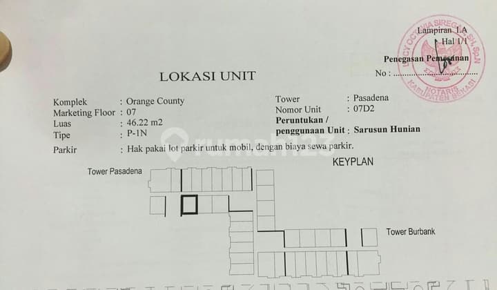 Apartment Cantik Orange County Lippo Cikarang