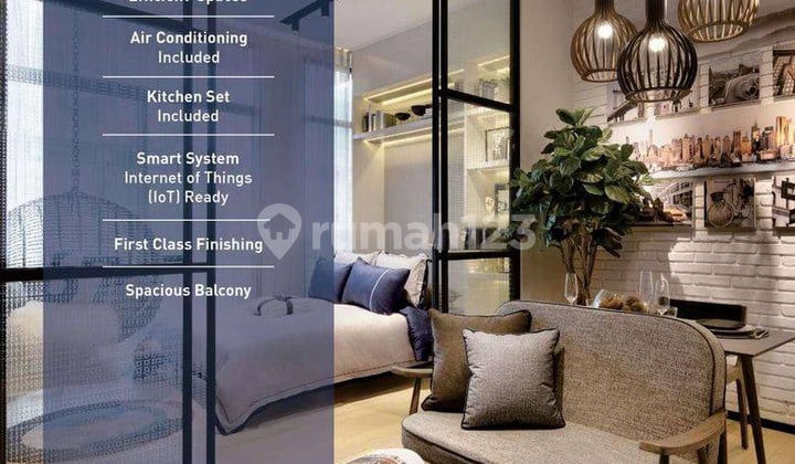 Apartment 1 Bedroom Upper West Bsd City Semi Furnished