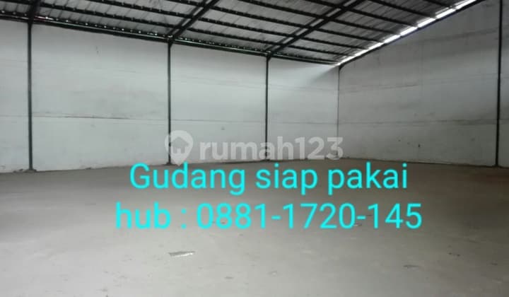 Gudang siap pakai, harga murah sudah sertipikat dan sudah ada perijinannya.