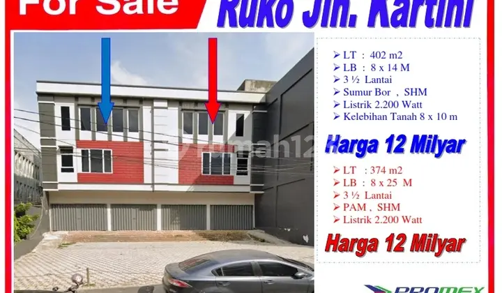 Turun Harga.. Ruko Pusat Kota Bandar Lampung Jln. Kartini , Tanjung Karang