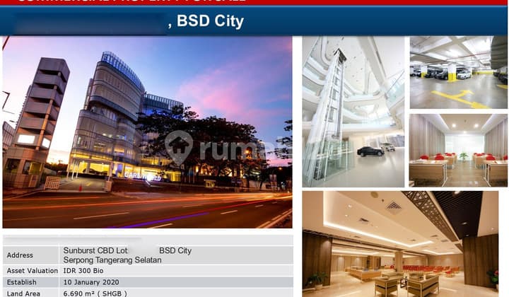 Gedung Comercial Di BSD dekat dengan Teras Kota, Eka Hospital