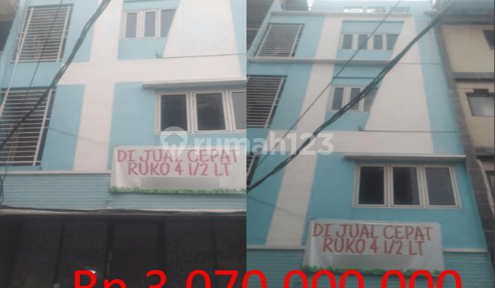 Ruko Murah 4 Lt di Komplek Ruko 38, Mangga Besar, Jakarta Barat