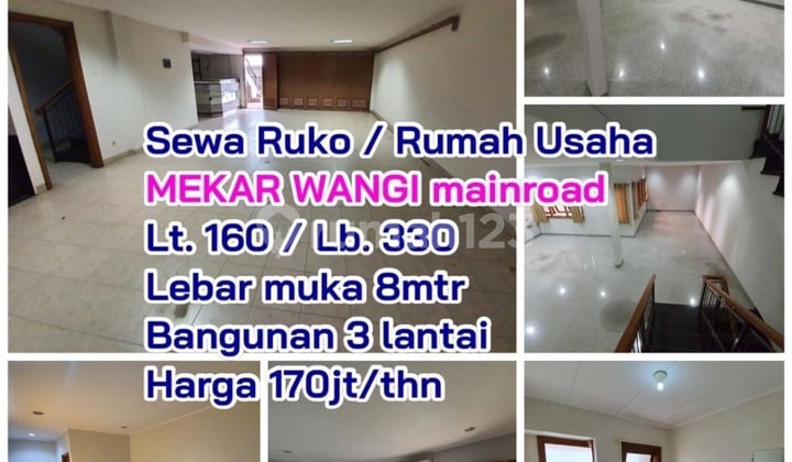 Ruko / Rumah Usaha 3 Lantai Lebar Muka 8 meter Langka di Mekar Wangi Mainroad Bandung Ruko / Rumah Usaha 3 Lantai Lebar Muka 8 meter Langka di Mekar Wangi Mainroad Bandung